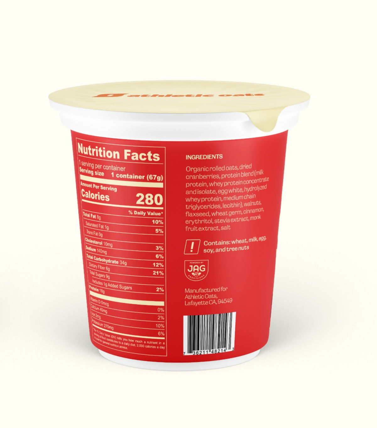 Protein Oatmeal Cups - Cranberry Walnut, 12 Pack