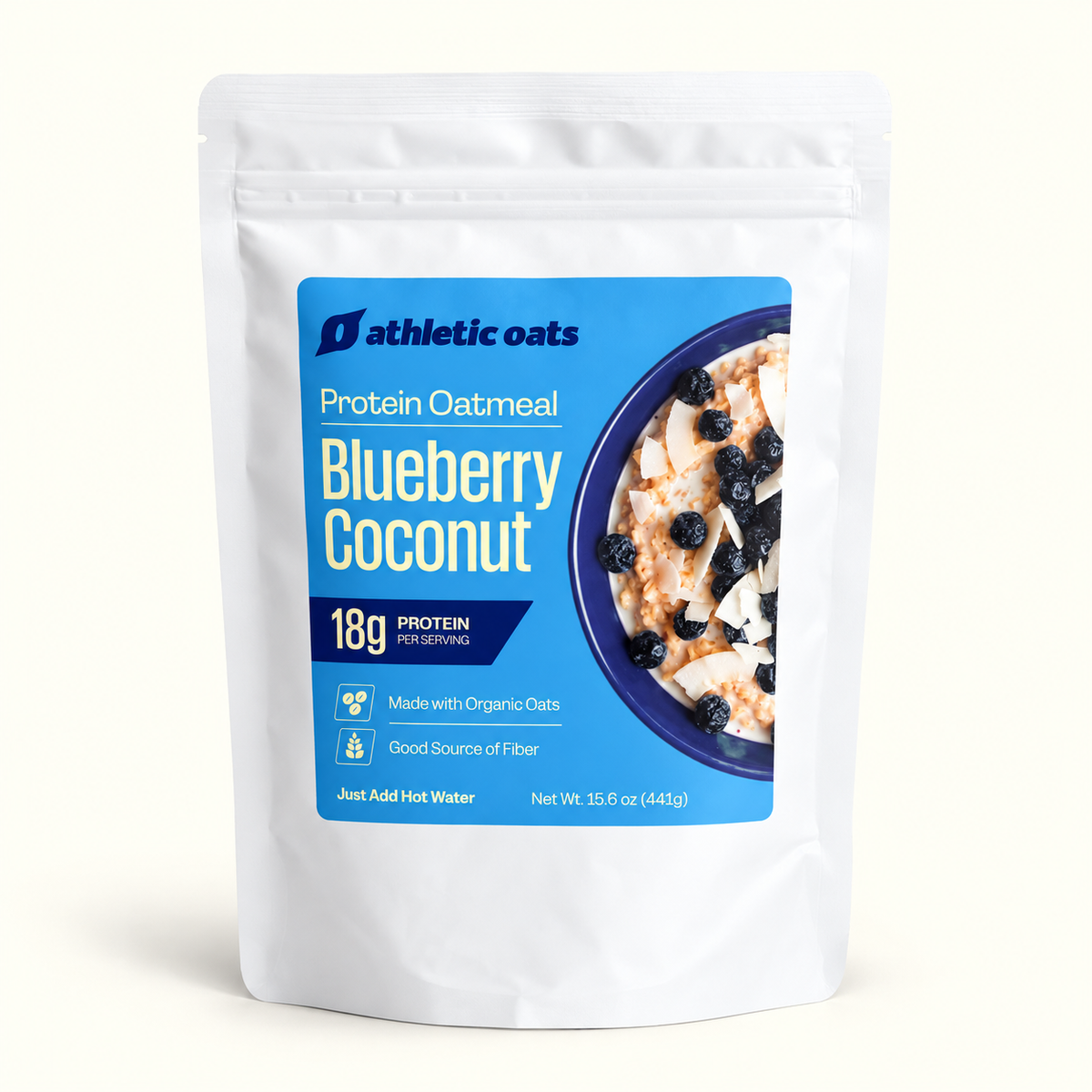 Protein Oatmeal Pouch - Blueberry Coconut, 7 Servings