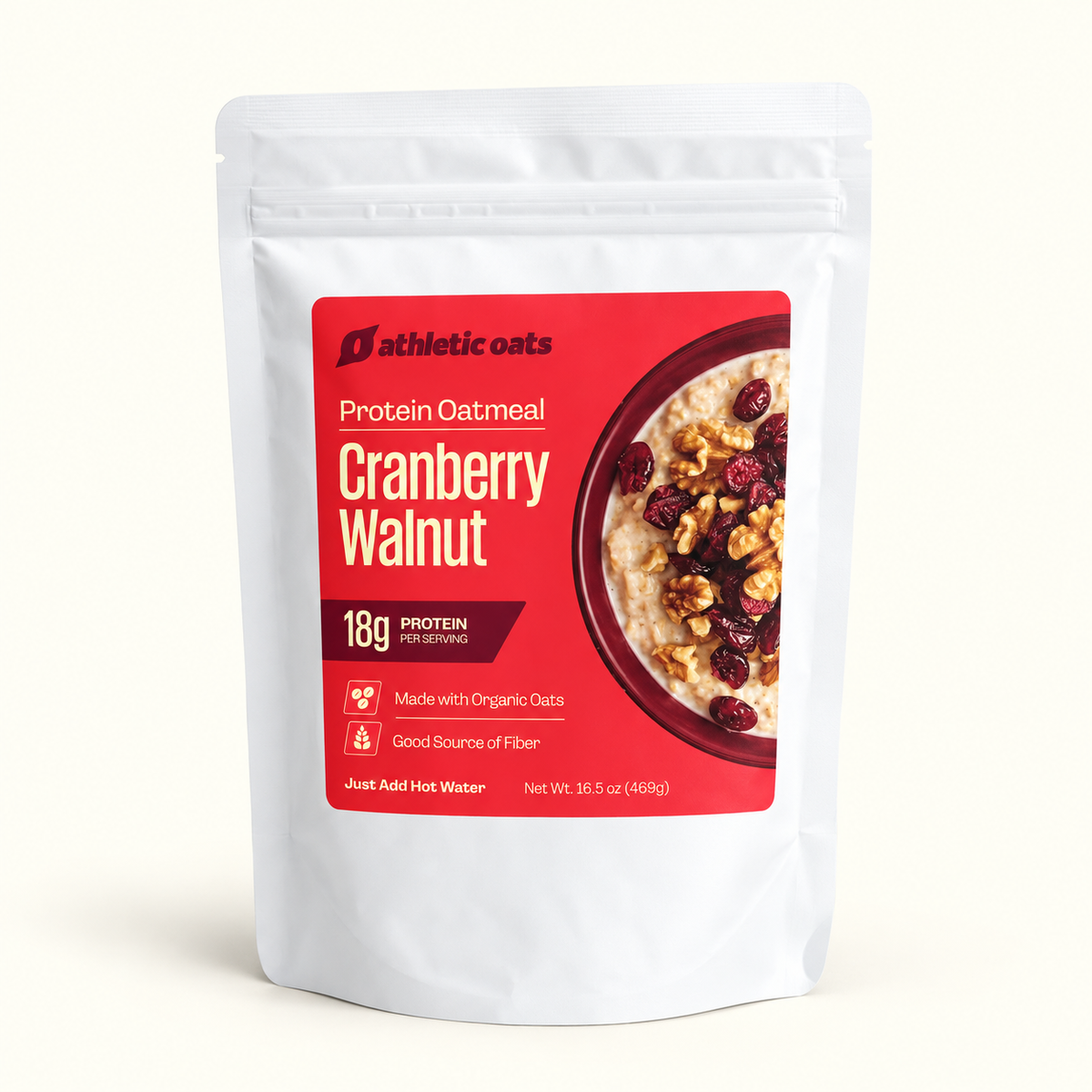 Protein Oatmeal Pouch - Cranberry Walnut, 7 Servings